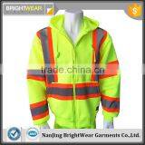 Polyester Inner Brush Fleece hi Vis Jacket Safety Sweatshirt Meet ANSI thumbnail-1