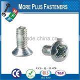 Made in Taiwan Machine Screw Metric ISO 7047 Philips Oval Head Countersunk Machine Screw thumbnail-5