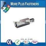 Made in Taiwan Brass Plated Stainless Steel Zinc Finish Standoff Nut thumbnail-3