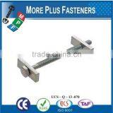 Made In Taiwan Brass Closet Hex Head Zinc Plated Draw Bolt thumbnail-5