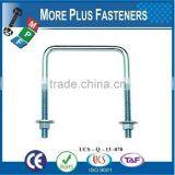 Made In Taiwan Gibraltar Black Phosphate Zinc Plated Square Bend U Bolt thumbnail-6