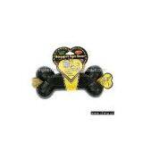 Sell Rubber Dog Toy R-3 (Black Cool Rubber Treat Bone ) thumbnail-1