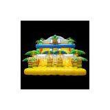Yellow Large Forest Inflatable Slide thumbnail-1