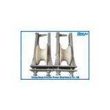 Nylon Wheel Crossarm Mounted Stringing Blocks Rated Load 20kN Application Cable Diameter 240mm