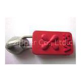 8# Nylon Auto Lock Zipper Slider With Red Puller , Various Finishes