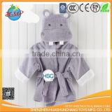 custom cotton towel baby hippo bathrobe
