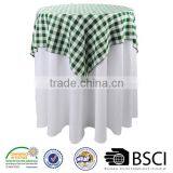 54x54" Dinning Polyester Checker Tablecloth White and Green