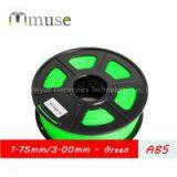 Green ABS 3D Printing Filament 1.75mm 3mm