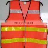 High-Visibility Orange Reflective Personal Safety Vest
