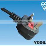 Power Cable Uk Style BS Approval Mains Lead Fused 13AMP thumbnail-1