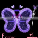 Purple Feather Butterfly Wing Set lighted angel large fairy wings party angel wings