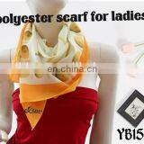 2016 Top Hot Sale Fashion Digital Print Polyester Turkish Chiffon Yarn Square Scarf Made in Factory Hot Sale Women Scarf thumbnail-1