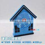 2017 House Shape USB Portable Fan With 18650 Battery for Cooling thumbnail-4