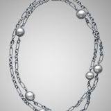 925 Sterling Silver Jewelry Pearl Wrap Chain Necklace 44 inches(N-033)