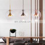 Modern E27 Clear Glass Ball Decorative Energy Saving Ceiling Pendant Lamp thumbnail-4