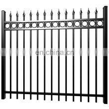 Best Quality Solid Black Metal Pipe Fence, Iron / Steel Pipe Fence Panel for Sale thumbnail-1