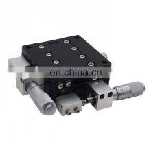 60*60mm Displacement Platform Trimming Station Sliding Table Manual XY Axis Linear Stage thumbnail-2