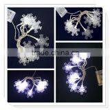 Fancy White Battery Snowflake Christmas Lights thumbnail-5