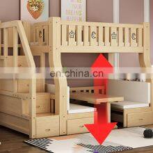 Wooden Baby Bunk Bed for Kids Slide With Desk Bunk Bed Bedroom With Mattresses Kids Bunk Bed for Girls With Storage thumbnail-2