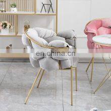 Simple Modern Marble Leisure Table And Chair Light Luxury Single Chair Nail Clothing Store American Chair thumbnail-5