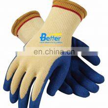 Heavy Duty Blue Latex Rough Dipped Aramid Fiber Fire Proof Anti Cut Resistant Work Gloves thumbnail-2