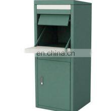 Metal Outdoor Locking Parcel Drop Box Steel Parcel Delivery Box