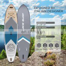 11'x33''x6'' Ocean Blue Wood Design Inflatable Sup Stand Up Paddle Board ISUP thumbnail-2