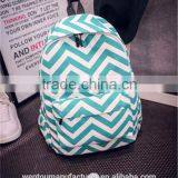 Single Shoulder Colourful Geometric Wavy Custom Designs Canvas Shopping Container White Carrying Belt Chevron Messenger Bags thumbnail-6
