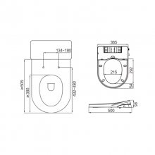 NON ELECTRIC BIDET TOILET SEAT U SHAPE WHITE COLD WATER thumbnail-5