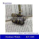Guangzhou Watches Butterfly Quartz Watch Bronze Necklace Pocket Watch thumbnail-1