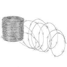 High Tensile Razor Barbed Wire Fence 500 Meters Sharp Edge Barbed Steel Blade Wire Mesh 12.5 Galvanized Barb Wire Price Per Roll thumbnail-2