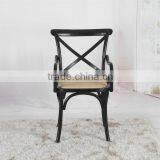 RCH-4002 French Style Rattan Wood Solid Oak Cross Back Chair Quality Choice thumbnail-5
