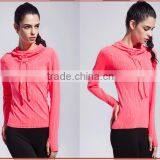 Wholesale Women Gym Sports Ink Long Sleeve Hoodie Hooded Sweatshirt thumbnail-3