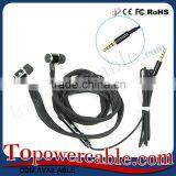 Custom Mobile Accessories Black Earbuds For Small Ear Canals thumbnail-1