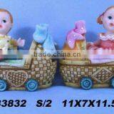 Polyresin Baby on Crib,Size:11x7x11.5cm thumbnail-1