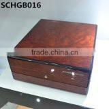 High gloss luxury wooden gift jewellery box