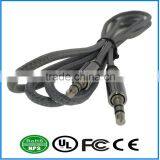 AUX Cable Gold Plated Audio I/O Wire Black Braided Stereo Panel Mount Cable for PC, Car Audio, Audio Equipment thumbnail-1