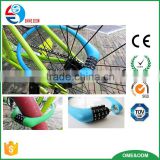 Factory wholesale silicone bicycle lock bike combination lock