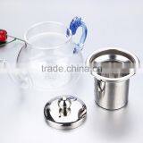 Hot New Products for 2015 Color Glass Tea Kettle With Stainless Steel Strainer thumbnail-4