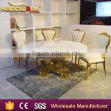 Hotel Round Wooden Dining Table,hotel Gold Stainless Steel Banquet Table Quality Choice thumbnail-3