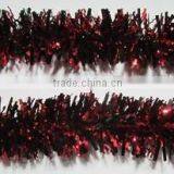 Christmas Decoration Red and Black Bright Tinsel Garland thumbnail-1