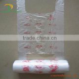 Pack wholesale clear plastic hdpe t-shirt bags on roll