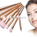 Metal Handle Makeup Brush Wholesale 7 Piece Golden/rose Golden/silver Brush Set Quality Choice