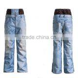 Custom Fake Denim Fabric Snowboard Pants With Snowlocker thumbnail-2