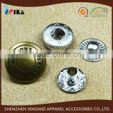 Wholesale Brass Color Fashion Design Snap Buttons for Jackets