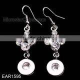 Copper Base Dangle DIY Rhinestone Button Earring thumbnail-2