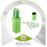 5PCS Pattern Coated Kichen Knife Set With Universal Knife Block thumbnail-1