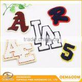 Wholesale Clothes Patches Embroidered Custom Leatter Design Soft Towel Chenille Patches Letters thumbnail-1