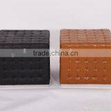 Colored Custom Design Handmade Italian Leather Ottoman Cheap for Sale Quality Choice