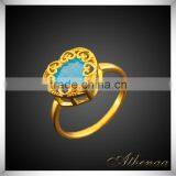 Beautiful Green Diamond Inlaid Heart Shape Single Stone Ring Designs thumbnail-1